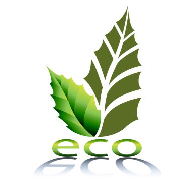 Yeşil Eko Dostu arka plan - arka kağıt yaprakları.