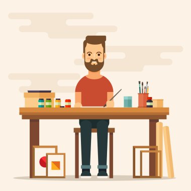 Bir resim çizim karakter