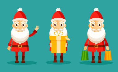 Komik Noel Baba ile farklı nesneleri