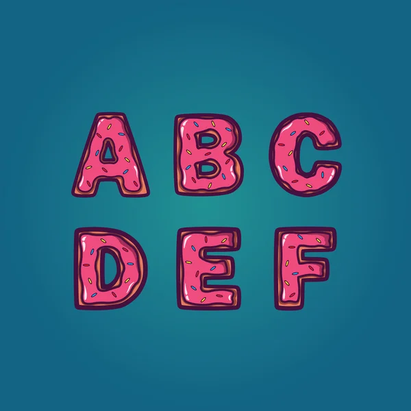 Vector Donut Letters. Set 1 de 4 — Image vectorielle