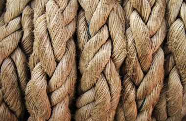 Tekne ipi portre. Deniz arka plan. 