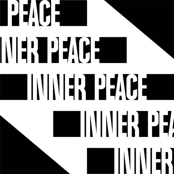 Geometrik tarzı ve minimalist düzeni olan, sükuneti, farkındalığı ve odaklanmayı sembolize eden iç huzur tipografisi.