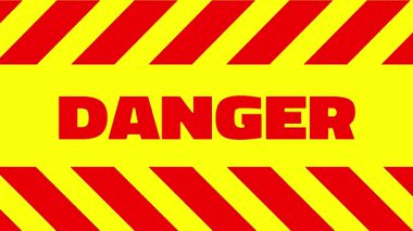 Kalın kırmızı ve sarı çizgiler tehlike sinyalleri veriyor, yüksek risk uyarısı. Dikkat çeken ve güvenlik bilincini güvence altına alan parlak bir görsel uyarı.