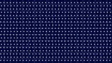 Yatay hareket eden sonsuz kare yarım ton şablon desenleri, akışkan, modern ve kesintisiz geometrik akış yaratır.