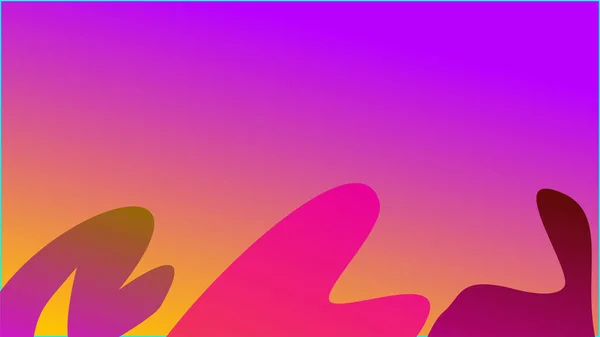 yumuşak soyut şekillere sahip mor-turuncu gradyan, modern, renkli ve akışkan bir görsel tarz yaratıyor.