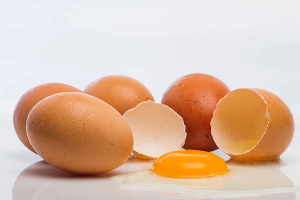 Ei Knoblauch und Zitrone in verschiedenen Winkeln machen — Stockfoto