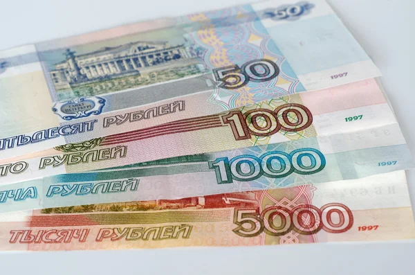Російський банкноти різних конфесій — стокове фото