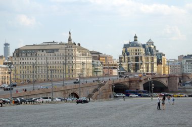  View of Bolshoy Moskvoretsky bridge, Moscow, Russia clipart
