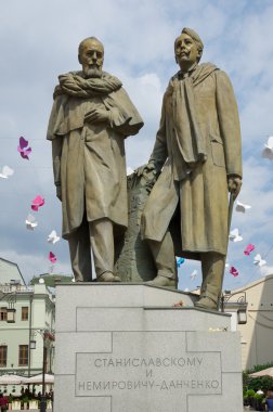 Anıt Stanislavsky ve Nemirovich-Danchenko, Moskova, Rusya Federasyonu