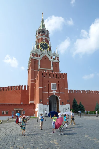 Torre de Spasskaya do Kremlin de Moscou, Moscou, Rússia — Fotografia de Stock