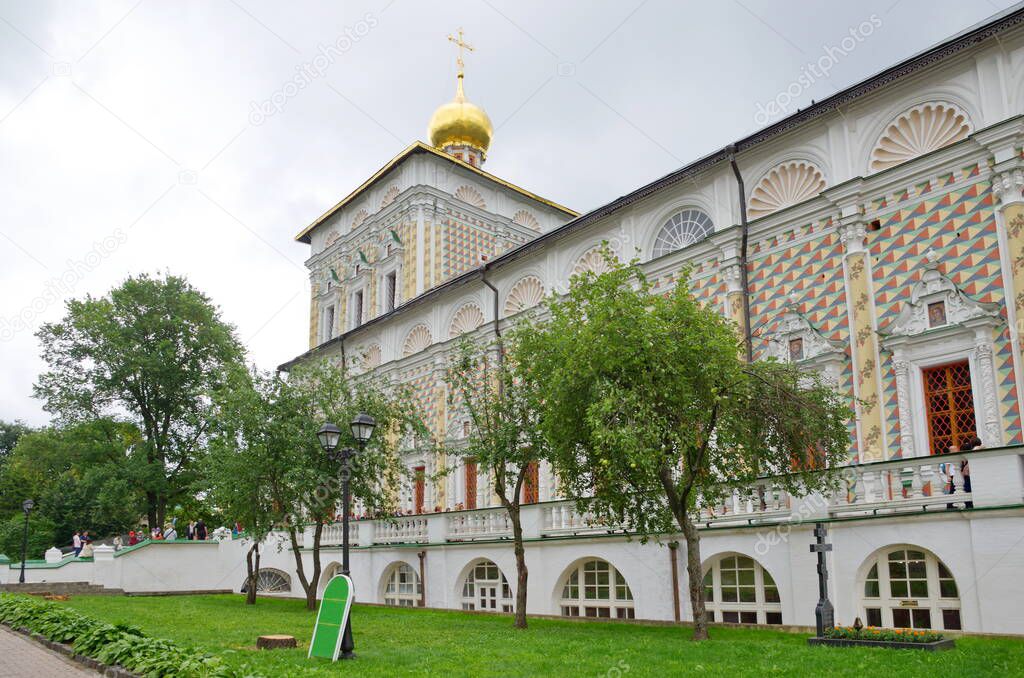 Holy Trinity-St. Sergius Lavra. St. Sergius Church with Refectory (Refectory Church, 1686-1692). Sergiev Posad, Moscow region, Russia