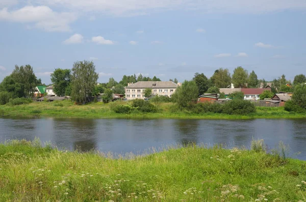 Selizharovo Kentsel Yerleşim Birimi Rusya Nın Tver Bölgesindeki Volga Nehri — Stok fotoğraf