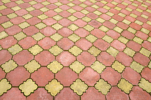 Background of multicolored paving slabs