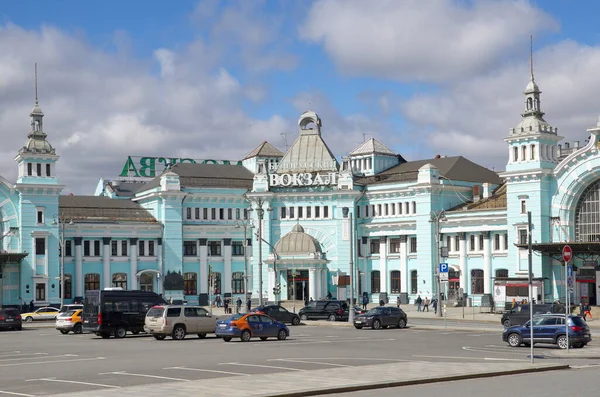 Москва Россия Апреля 2021 Года Белорусский Вокзал — стоковое фото