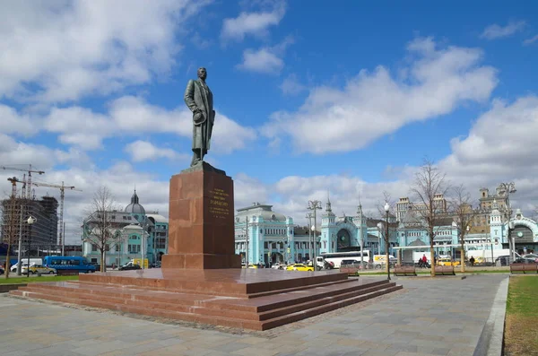 Moscou Rússia Abril 2021 Monumento Maxim Gorky Praça Tverskaya Zastava — Fotografia de Stock