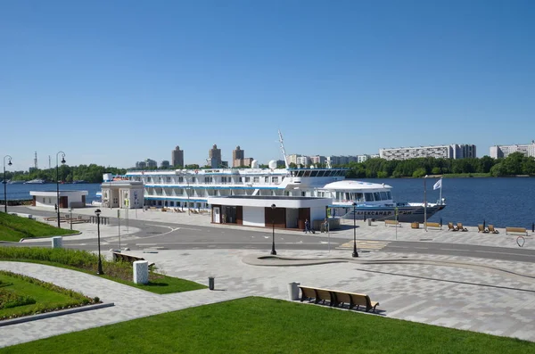 Moscow Russia June 2021 Embankment Building Northern River Station Cruise — Stock Photo, Image