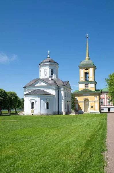 Moskou Rusland Juni 2021 Kuskovo Estate Museum Klokkentoren Kerk Van — Stockfoto