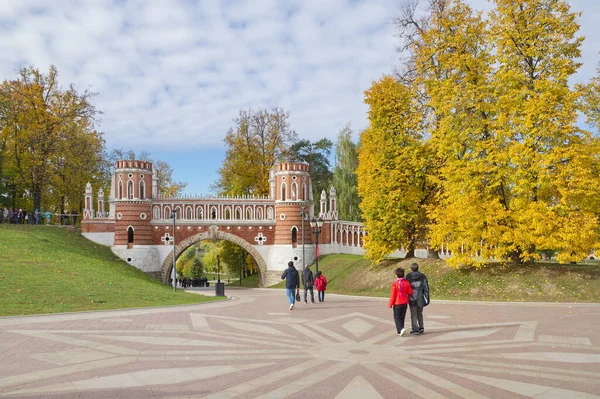 Moscow Russia October 2018 Figure Bridge State Historical Architectural Museum Стокова Картинка