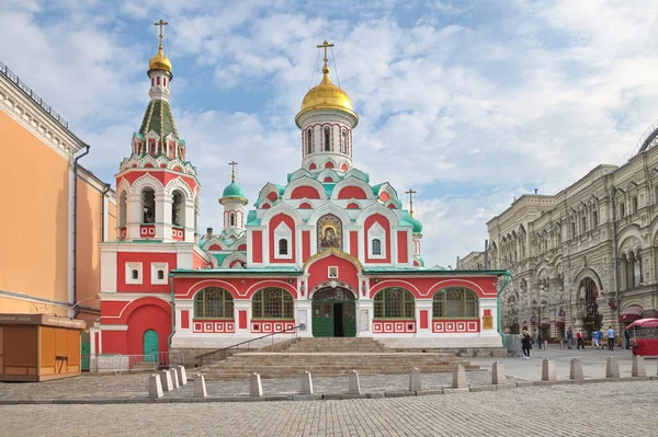 Москва Росія Вересня 2021 Церква Казанської Ікони Божої Матері Красній — стокове фото