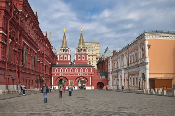 Москва Россия Сентября 2021 Года Ворота Воскресения Иверского Красной Площади — стоковое фото