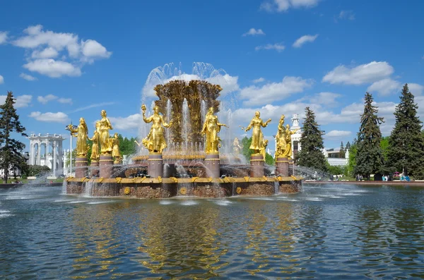 Mosca, Russia - 20 maggio 2015: Fontana dell'amicizia dei popoli all'ENEA — Foto Stock