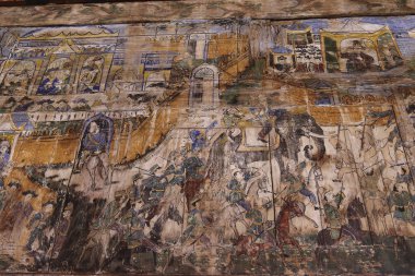 Eski ahşap lambri çizim