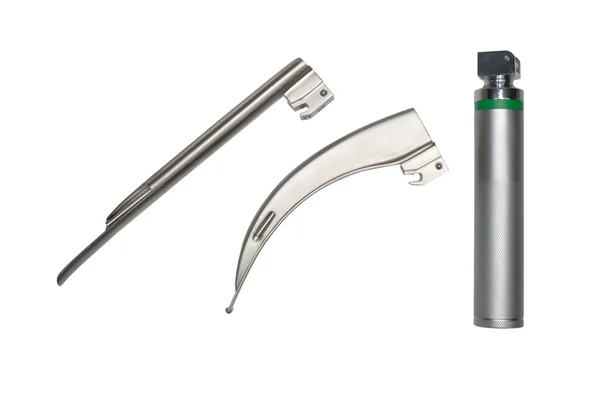 Beyaz arka plan üzerinde laringoskop.