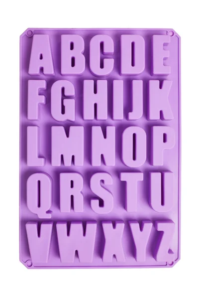 Silicone Ice Tray English Alphabet — Stock Photo, Image