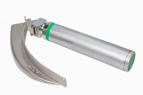 Beyaz arka plan üzerinde laringoskop.