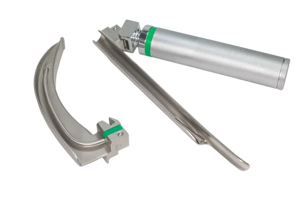 Beyaz arka plan üzerinde laringoskop.