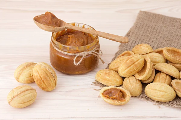 Cake cookies in the shape of nut. — Stock Photo, Image