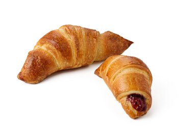 Çift kruvasan çilek dolgulu