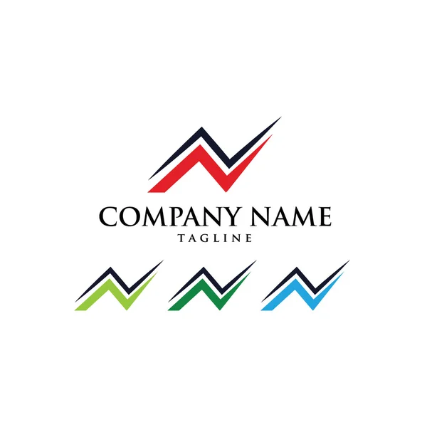 Statistik-Geschäfte finanzieren Pfeil-Symbol Logo-Vektor — Stockvektor