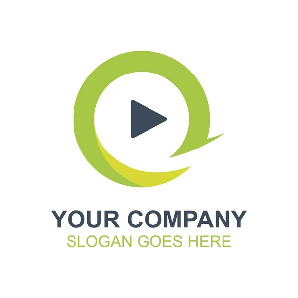 Vídeo Play Record Vector Icon Logo —  Vetores de Stock