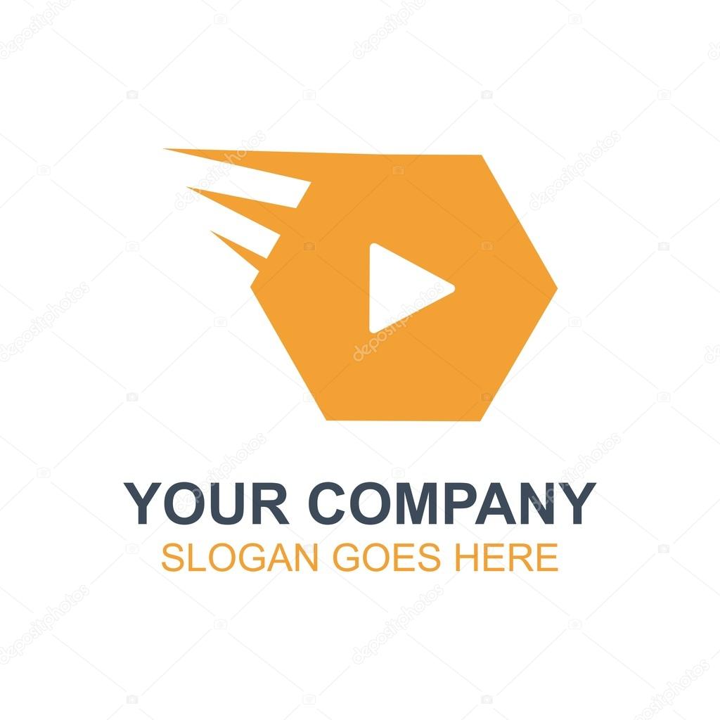 Video Play Record Vector Icon Logo