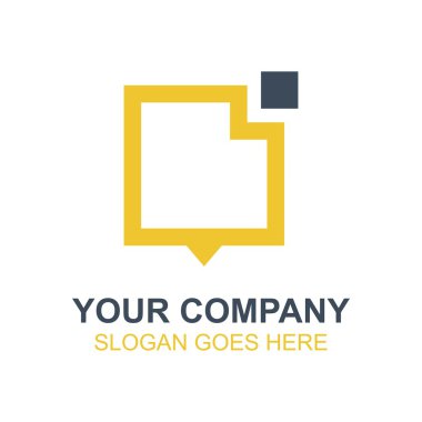 Şirket Meydanı vektör simge Logo
