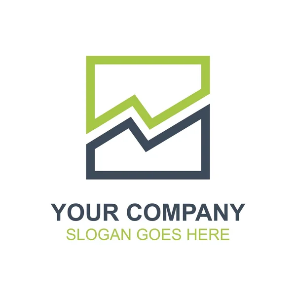 Logo d'icône vectorielle carré d'entreprise — Image vectorielle