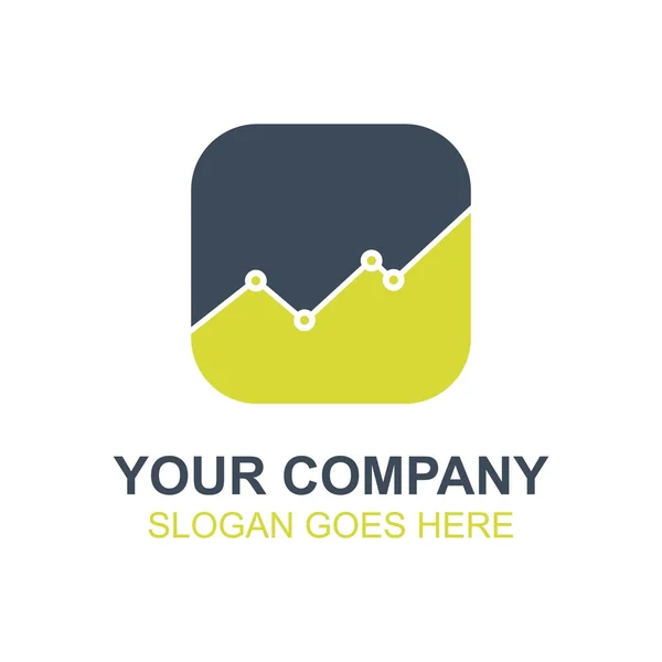 Logo d'icône vectorielle carré d'entreprise — Image vectorielle