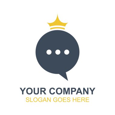 Sohbet sohbet sohbet Messenger simgesini vektör Logo