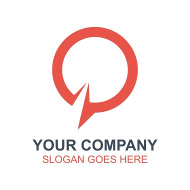 Sohbet sohbet sohbet Messenger simgesini vektör Logo