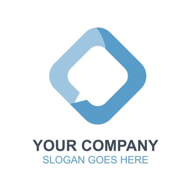 Sohbet sohbet sohbet Messenger simgesini vektör Logo