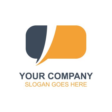 Sohbet sohbet sohbet Messenger simgesini vektör Logo