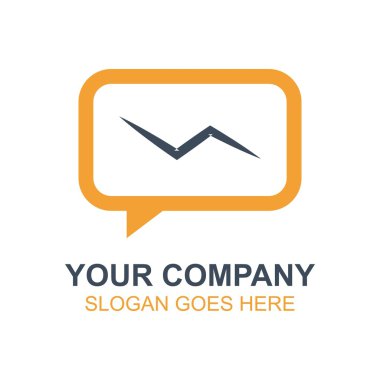 Sohbet sohbet sohbet Messenger simgesini vektör Logo