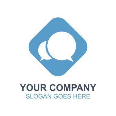 Sohbet sohbet sohbet Messenger simgesini vektör Logo