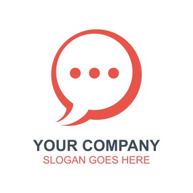 Sohbet sohbet sohbet Messenger simgesini vektör Logo