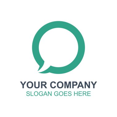 Sohbet sohbet sohbet Messenger simgesini vektör Logo