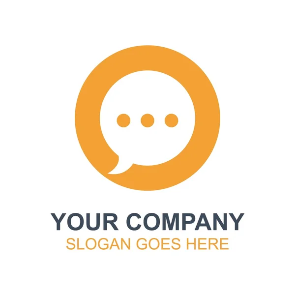 Chat Conversa Conversa Messenger Ícone Vector Logo —  Vetores de Stock