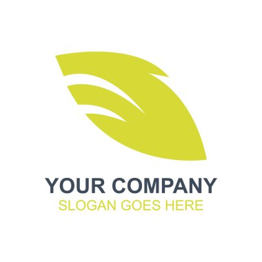 Yaprak yeşil ağaç organik simge vektör Logo