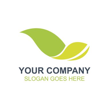 Yaprak yeşil ağaç organik simge vektör Logo
