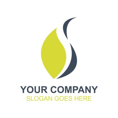 Yaprak yeşil ağaç organik simge vektör Logo